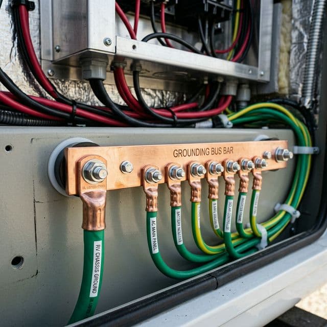 RV Solar Grounding & Bonding: Neutral-Ground Bonding and Chassis Safety