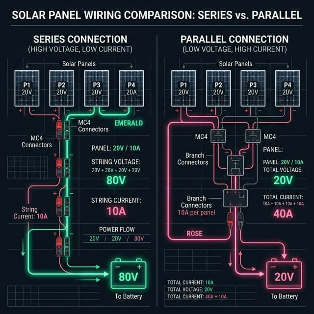 RV Solar Series vs. Parallel: Wiring for Shade, Voltage, and Distance